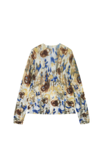 Sweater / JNBY T-Shape Floral Print Mohair Blend Pullover