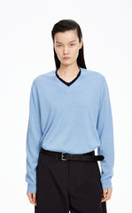 Sweater / JNBY V-neck Cashmere Wool Blend Pullover