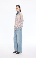 Sweater / JNBY Watercolor Floral Fuzzy Knit