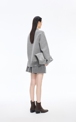 Sweater / JNBY Wool-Cashmere Blend Petite Lapel Cardigan