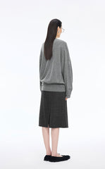 Sweater / JNBY Wool-Cashmere Crystal Wave Cardigan