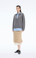 Sweater / JNBY Wool Blend Polo Neck Pullover