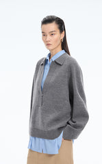 Sweater / JNBY Wool Blend Polo Neck Pullover