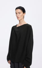 Sweater / JNBY Wool Blend Loose Pullover with Back Detail