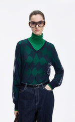 Sweater / JNBY Cotton Blend V-Neck Textured Knit