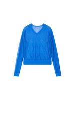 Sweater / JNBY Cotton Blend V-Neck Textured Knit