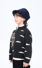 Sweater / jnby by JNBY Bear Postman Wool Blend Cardigan