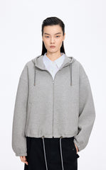 سويتشرت / جنيبي 3D نباتي تاسل حودي مفتوح بزيب