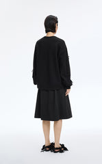 Sweatshirt / JNBY Relaxed 3D Floral Tassels Pullover