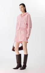 Sweatshirt / JNBY Drawstring Cropped Cotton Hoodie