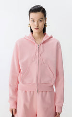 Sweatshirt / JNBY Drawstring Cropped Cotton Hoodie
