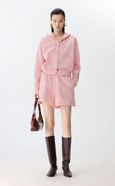 Sweatshirt / JNBY Drawstring Cropped Cotton Hoodie