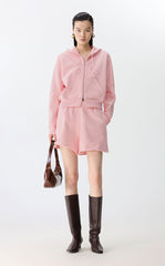 Sweatshirt / JNBY Drawstring Cropped Cotton Hoodie