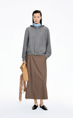 Sweatshirt / JNBY O-Shape Zip Cotton-Blend Hoodie