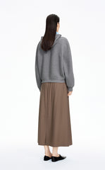 Sweatshirt / JNBY O-Shape Zip Cotton-Blend Hoodie