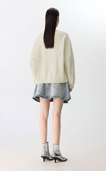 Sweatshirt / JNBY Playful Cat Oversized Cotton Sweatshirt