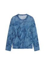 T-Shirt / JNBY Abstract Pattern Sheer Mesh Long Sleeve T-Shirt