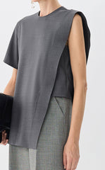 T-Shirt / JNBY Asymmetric Wool Blouse