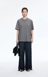 T-Shirt / JNBY Beaded Cotton Oversized Short Sleeve T-Shirt