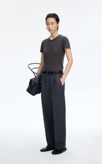 T-Shirt / JNBY Cotton Cashmere Cropped T-Shirt