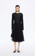 T-Shirt / JNBY Cotton Long Sleeve Relaxed T-Shirt