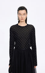 T-Shirt / JNBY Cotton Long Sleeve Relaxed T-Shirt