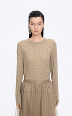 T-Shirt / JNBY Cotton Long Sleeve Relaxed T-Shirt