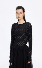 T-Shirt / JNBY Cotton Long Sleeve Relaxed T-Shirt