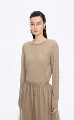 T-Shirt / JNBY Cotton Long Sleeve Relaxed T-Shirt