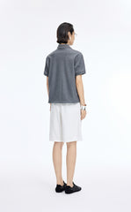 T-Shirt / JNBY Cropped Cotton Blend Polo Shirt
