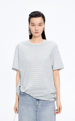T-Shirt / JNBY Draped Pleated Hem Cotton T-Shirt