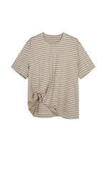 T-Shirt / JNBY Draped Pleated Hem Cotton T-Shirt