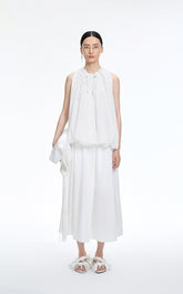 T-Shirt / JNBY Drawstring Collar Cotton T-Shirt