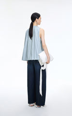 T-Shirt / JNBY Drawstring Collar Cotton T-Shirt