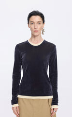 T-Shirt / JNBY Flocked Mesh Layered Tee