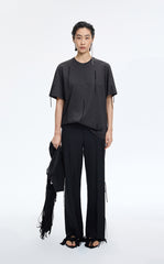 T-Shirt / JNBY Fringe Cotton Oversized T-Shirt