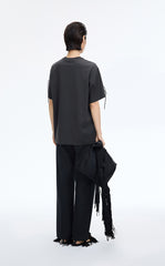 T-Shirt / JNBY Fringe Cotton Oversized T-Shirt