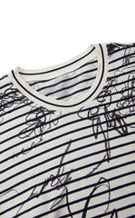 T-Shirt / JNBY Hand-Drawn Floral Cotton Long Sleeve T-Shirt