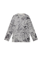 T-Shirt / JNBY Hand-Drawn Floral Cotton Long Sleeve T-Shirt
