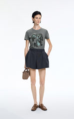 T-Shirt / JNBY Hand-Drawn Graphic Cotton T-Shirt