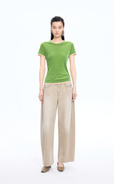 T-Shirt / JNBY Layered Slim-Fit Flocked T-Shirt