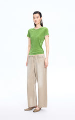 T-Shirt / JNBY Layered Slim-Fit Flocked T-Shirt