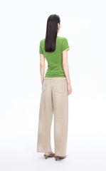 T-Shirt / JNBY Layered Slim-Fit Flocked T-Shirt