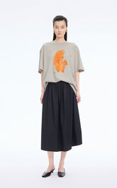 T-Shirt / JNBY Loose Pony Graphic Cotton Tee