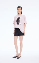 T-Shirt / JNBY Loose Pony Graphic Cotton Tee