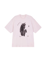 T-Shirt / JNBY Loose Pony Graphic Cotton Tee