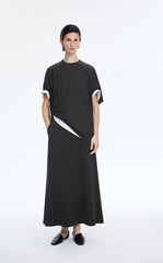 T-Shirt / JNBY Mercerized Cotton Blend Asymmetric T-Shirt