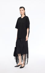 T-Shirt / JNBY Oversized O-line Cotton Blend T-Shirt