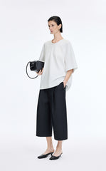 T-Shirt / JNBY Oversized O-line Cotton Blend T-Shirt