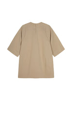 T-Shirt / JNBY Oversized O-line Cotton Blend T-Shirt